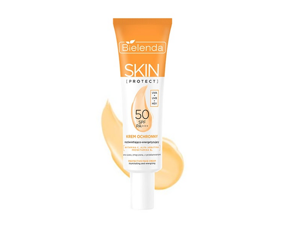 Защитный крем SPF 50 PA++++ тонизирующий  SKIN PROTECT солнцезащитный крем spf крем для серой кожи крем с spf для кожи с пигментацией купить в Минске купить в Беларуси