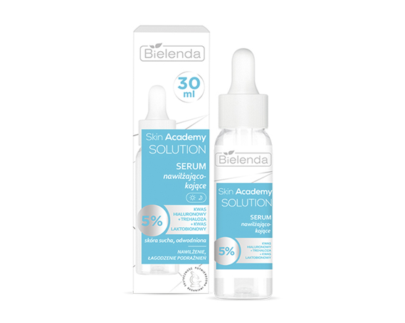 Увлажняющая и успокаивающая сыворотка (5% Гиалуроновая кислота + Трегалоза+Лактобионовая кислота) SKIN ACADEMY SOLUTION купить в Минске купить в Беларуси