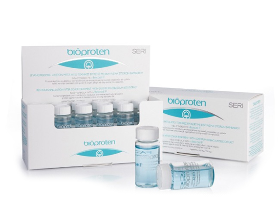 Восстанавливающий смываемый лосьон для химически обработанных и окрашенных волос в ампулах Farcom Professional Seri Bioproten купить в Минске