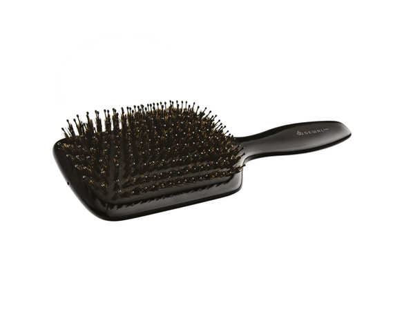 Щетка массажная BLACK деревянная с натуральной щетиной + пластиковый штифт,11 рядов купить в Минске