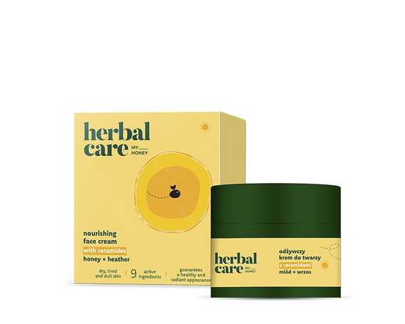 Питательный крем для лица с керамидами Мед + Вереск + Керамиды HERBAL CARE MY HONEY  купить в Минске