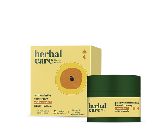 Крем для лица против морщин с витамином С Мед + Акация HERBAL CARE MY HONEY  купить в Минске