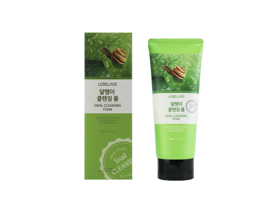 Очищающая пенка для умывания Lebelage SNAIL CLEANSING FOAM с муцином улитки  купить в Минске