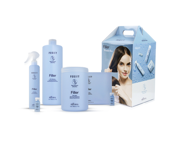 Набор FILLER Для придания плотности волосам с кератином и гиалуроновой кислотой, 4 позиции  купить в Минске