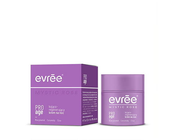 Успокаивающий и восстанавливающий ночной крем для лица EVREE Mystic Rose Pro Age, 50 мл