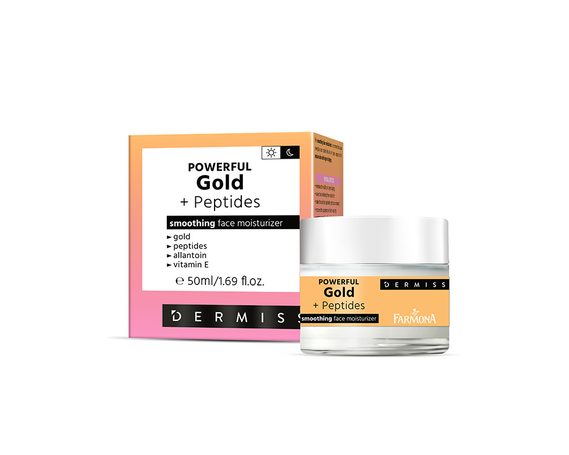 Разглаживающий и увлажняющий крем с золотом и пептидами для лица купить в Минске